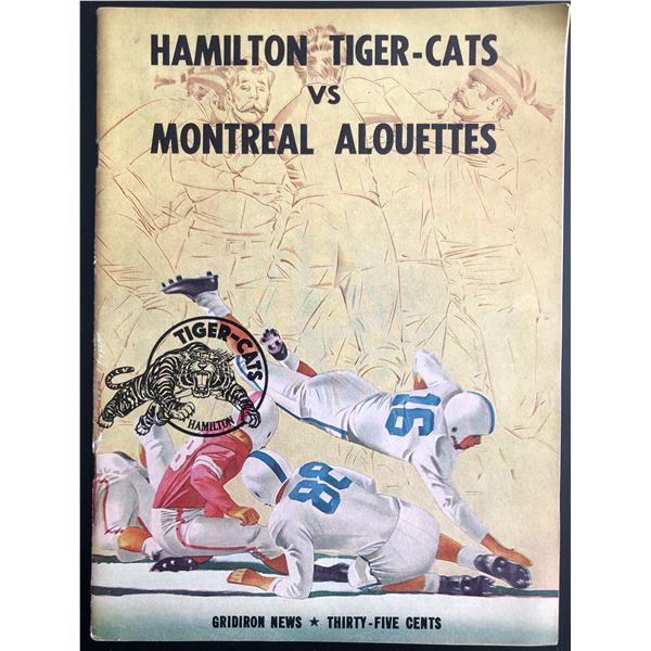 1956 CFL GAME PROGRAM - MONTREAL vs HAMILTON