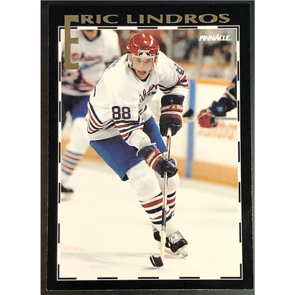 1990-91 PINNACLE ERIC LINDROS (HOF) JUNIOR CARD
