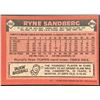 Image 2 : 1986 TOPPS RYNE SANDBERG (HOF)