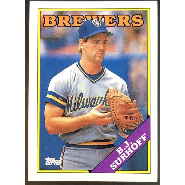 1988 TOPPS B.J. SURHOFF ROOKIE CARD