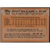 Image 2 : 1988 TOPPS MATT WILLIAMS ROOKIE CARD