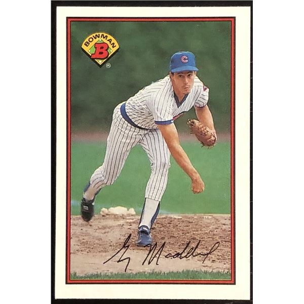 1989 BOWMAN GREG MADDUX (HOF)