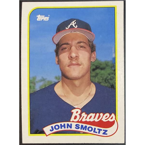 1989 TOPPS JOHN SMOLTZ (HOF) ROOKIE CARD