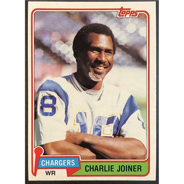 1981 TOPPS CHARLIE JOINER (HOF)
