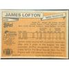 Image 2 : 1981 TOPPS JAMES LOFTON (HOF)