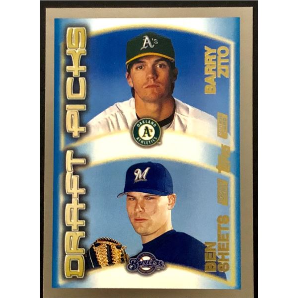 2000 TOPPS BARRY ZITO & BEN SHEETS ROOKIE CARD