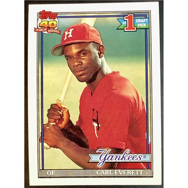 1991 TOPPS CARL EVERETT ROOKIE CARD