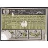 Image 2 : 1961 TOPPS EARL FRANCIS ROOKIE CARD