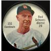 1962 SHIRRIFF POTATO CHIPS BASEBALL COIN - RED SCHOENDIENST (HOF)