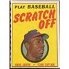 1970 TOPPS HANK AARON (HOF) SCRATCH OFF