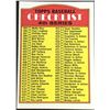1972 TOPPS 4th SERIES CHECKLIST