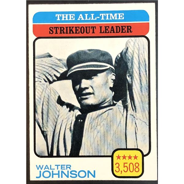 1973 TOPPS WALTER JOHNSON (HOF)