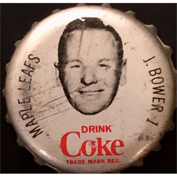 1964-65 COCA COLA NHL CAP - JOHNNY BOWER (HOF)