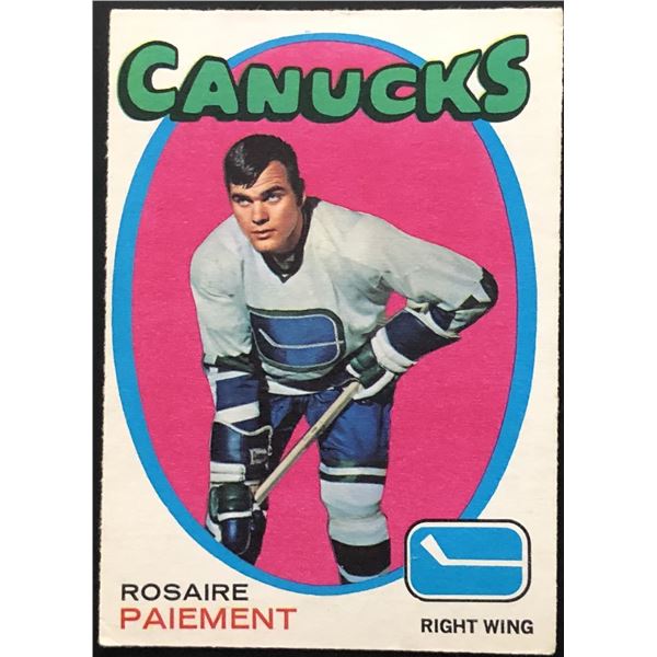 1971-72 O-PEE-CHEE ROSAIRE PAIEMENT ROOKIE CARD