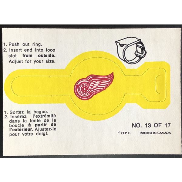 1973-74 O-PEE-CHEE DETROIT RED WINGS - RING INSERT