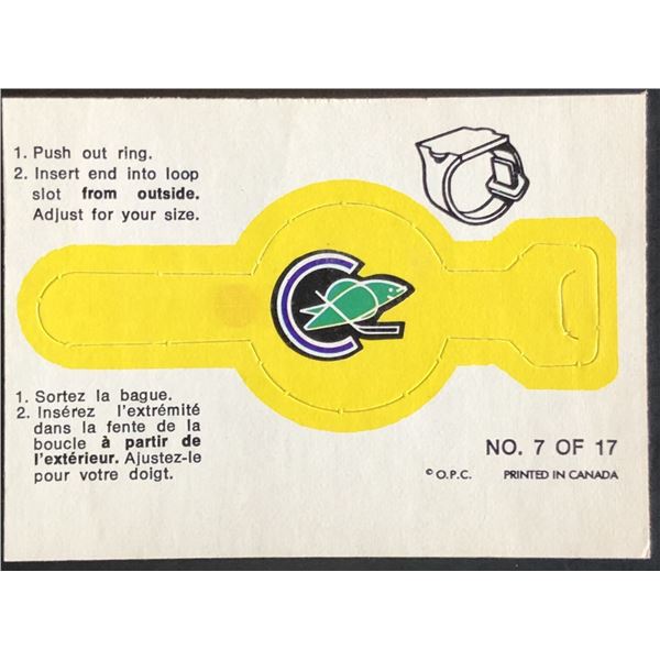 1973-74 O-PEE-CHEE CALIFORNIA GOLDEN SEALS - RING INSERT