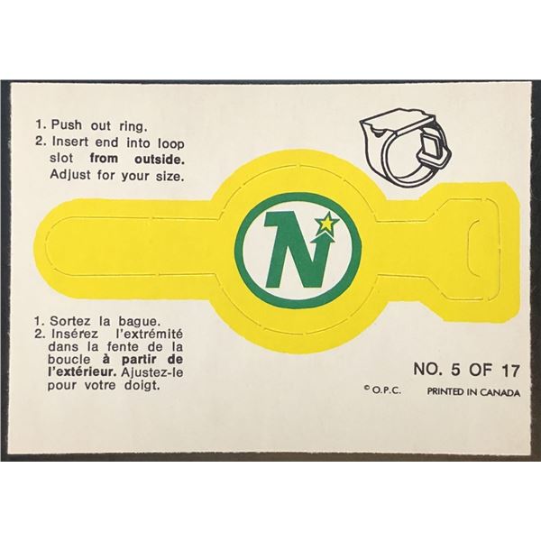 1973-74 O-PEE-CHEE MINNESOTA NORTH STARS - RING INSERT