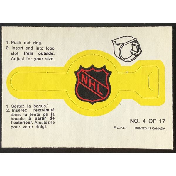 1973-74 O-PEE-CHEE NHL LOGO - RING INSERT