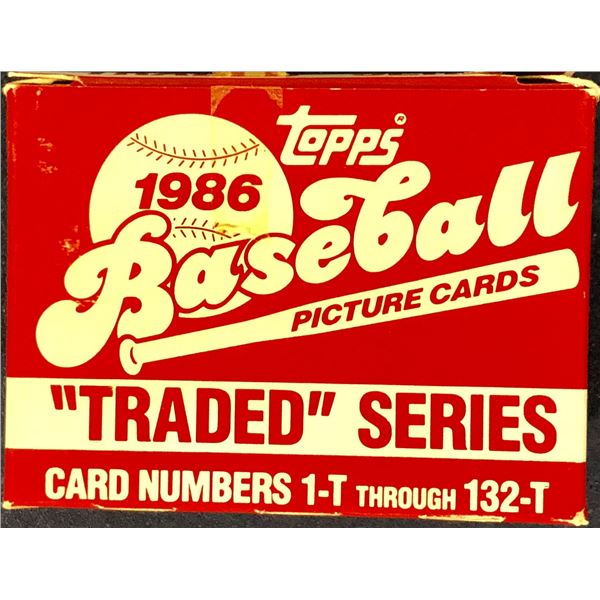 1986 TOPPS BASEBALL TRADED SERIES BOX SET