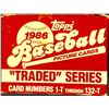 Image 1 : 1986 TOPPS BASEBALL TRADED SERIES BOX SET