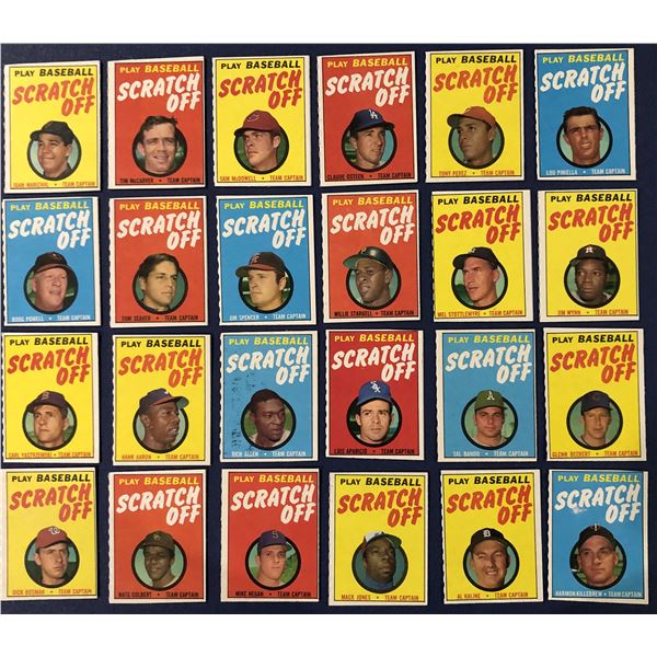 1970 TOPPS BASEBALL SCRATCH OFF INSERTS COMPLETE SET