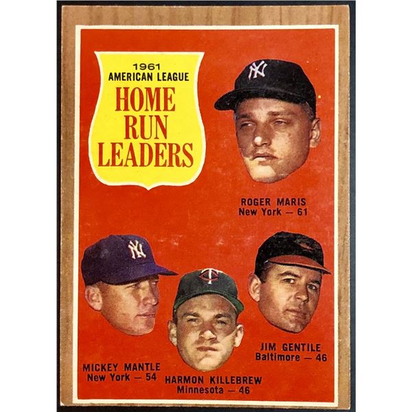1962 TOPPS ROGER MARIS & MICKEY MANTLE (HOF)