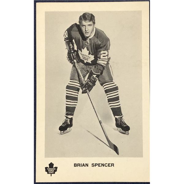1970-71 TORONTO MAPLE LEAFS POSTCARD - BRIAN SPENCER