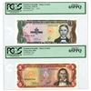 Image 1 : Dominican Republic. Banco Central de la Republica Dominica, 1978 to 1979, Issued Banknote Pair.