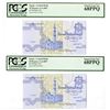 Image 1 : Egypt. Central Bank of Egypt, 2007, "Top Pop' Issued Banknote Sequential Pair.