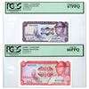 Image 1 : Gambia. Central Bank of the Gambia, ND (1971-87) to ND (1972-86), Issued Banknote Pair.