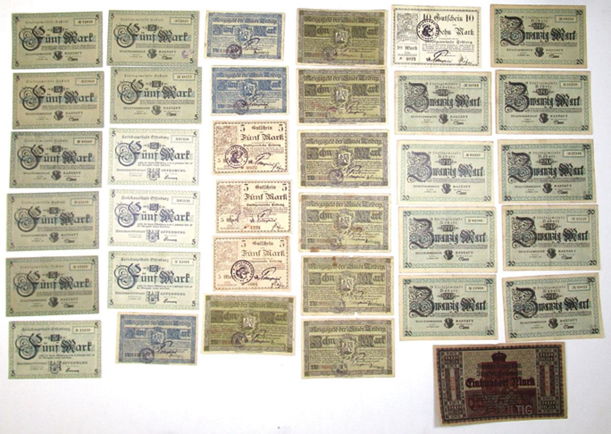Notg Germany. Triberg, Ruhla, Rastatt, Offenburg, Wurzburg, and Other ...
