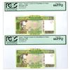 Image 1 : Guinea. Banque Centrale de la Republique de Guinee, 2006, Sequential Issued Banknote Pair.