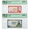 Image 1 : Guinea. Central Bank of the Republic of Guinea, 1980, Issued Banknote Pair.