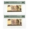 Image 1 : New Zealand. Reserve Bank of New Zealand, ND (1967-1968) to ND (1975-1977), Issued Banknote Pair.