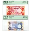 Image 1 : Nigeria. Central Bank of Nigeria, ND (1973 to 1984), Issued Banknote Pair.