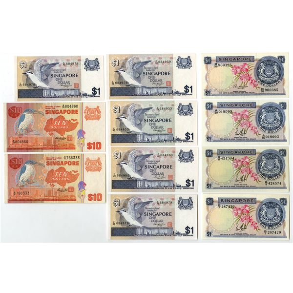Singapore. Board of Commissioners of Currency, ND (1967) to ND (1979), Issued Banknote Collection.