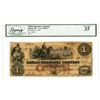 Image 1 : MI. Adrian Insurance Co., January 4, 1853, Issued Banknote.