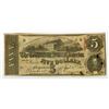 Image 1 : VA. Confederate States of America, $5, T-60, April 6, 1863, T-60, Issued Banknote.