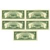 Image 2 : U. S. Legal Tender Note, $5, Series 1963, Fr.# 1536, Issued Group of 5 Banknotes.