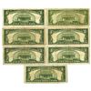 Image 2 : U.S. Silver Certificates, $5, Series of 1934D, Fr.# 1654W and Fr.# 1654N, Issued Group of 7 Banknote