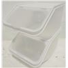 Image 1 : TWO MINI COUNTERTOP INGREDIENT BINS W/ LIDS