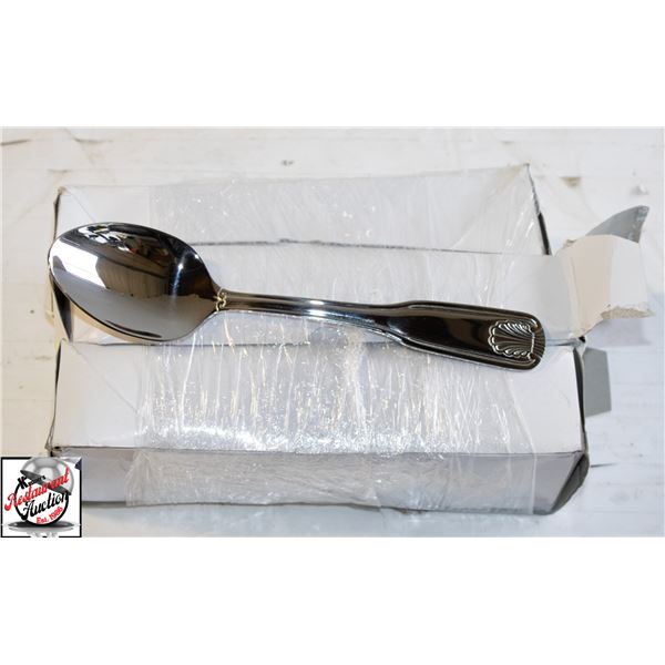 36 NEW JOHNSON ROSE SHELL TABLE SPOONS