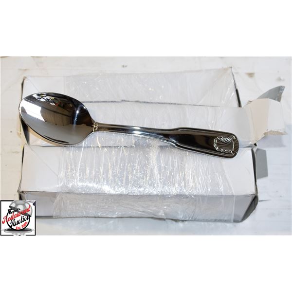 48 NEW JOHNSON ROSE SHELL TABLE SPOONS