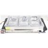 Image 1 : NEWLY ASSEMBLED NUTRICHEF 3 WELL FOOD WARMING TRAY