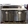 Image 1 : NEW 60" TRUE DOUBLE DOOR REFRIGERATED PREP TABLE
