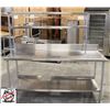Image 1 : 72" X 29" X 35" S/S WORK TABLE W/ MOUNTED SHELVING