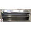 Image 1 : 59" TWO TIER S/S ENCLOSED WALL MOUNT SHELVING
