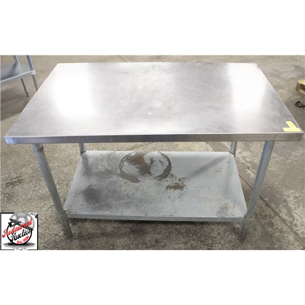48" X 30" X 34" S/S WORK TABLE W/ UNDERSHELF