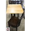 Image 1 : 2 PERSON WOOD TOP DINNING TABLE W/ 2 CHAIRS