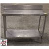 Image 1 : 42" X 18" X 35" S/S WORK TABLE W/ 4" BACK SPLASH &
